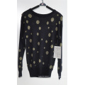 Women Patterned Long Sleeve Pullover Knitted Sweater